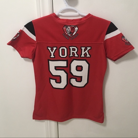 york university lions 59 sports fan red tee T-shirt women’s size small apparel - Picture 2 of 3